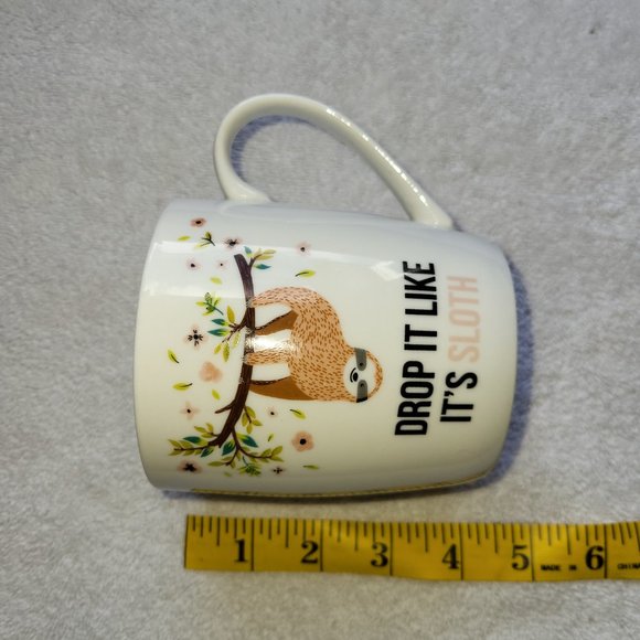 Coco & Lola Sloth Coffee Mug Drop It Like It's Sloth Tea Cup / Coffee Mug GUC - Picture 7 of 8